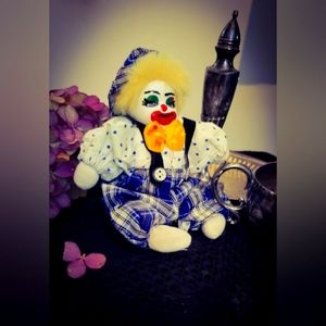 FIVE DOLLAR BIN - Spooky Little Vintage Clown Doll - Undated - Porcelain
